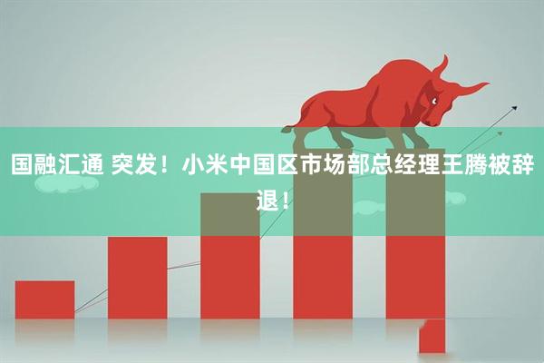 国融汇通 突发！小米中国区市场部总经理王腾被辞退！